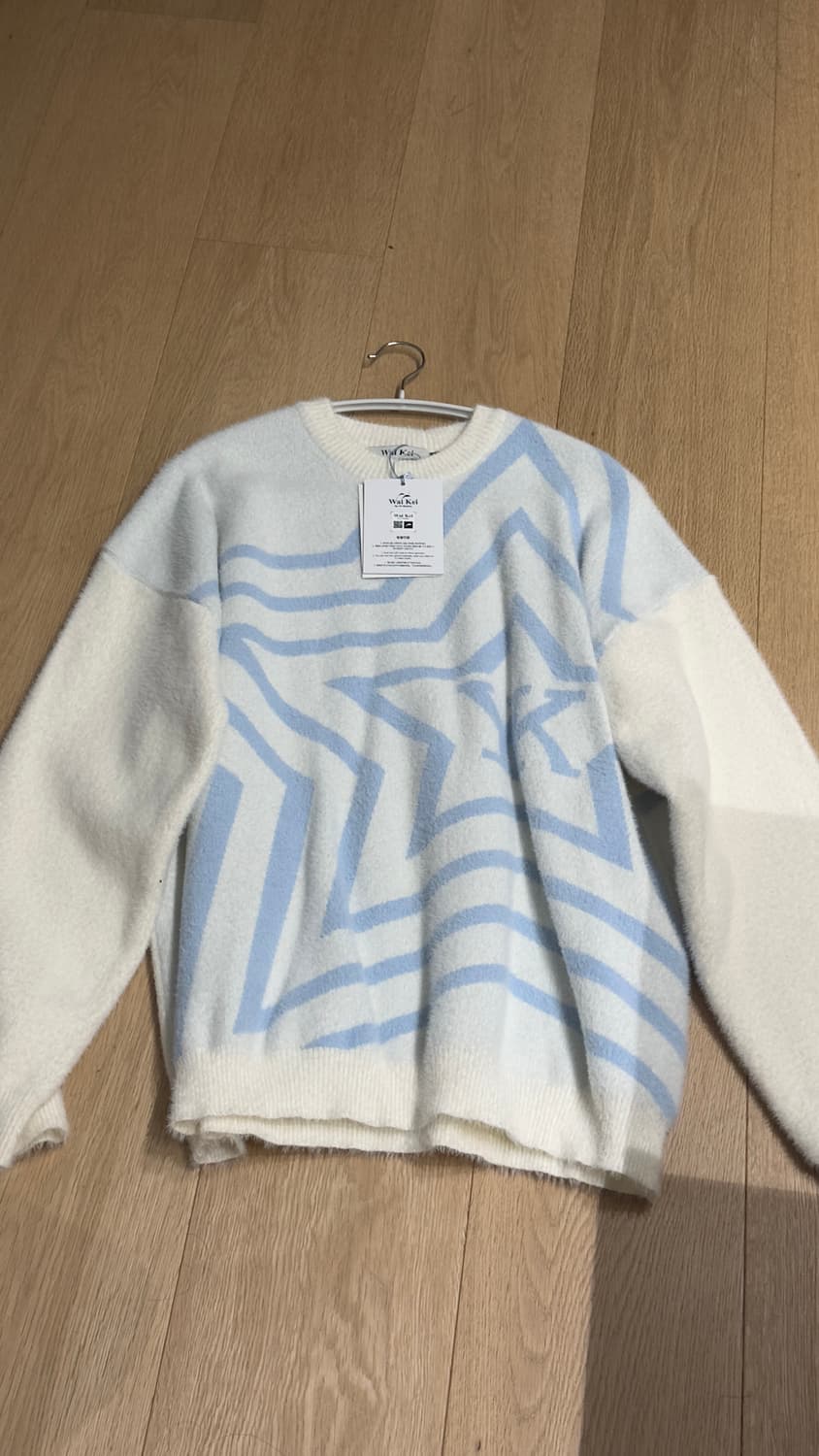 와이케이 헤어리 스타 그래픽 니트 화이트 사이즈2 상품이미지1