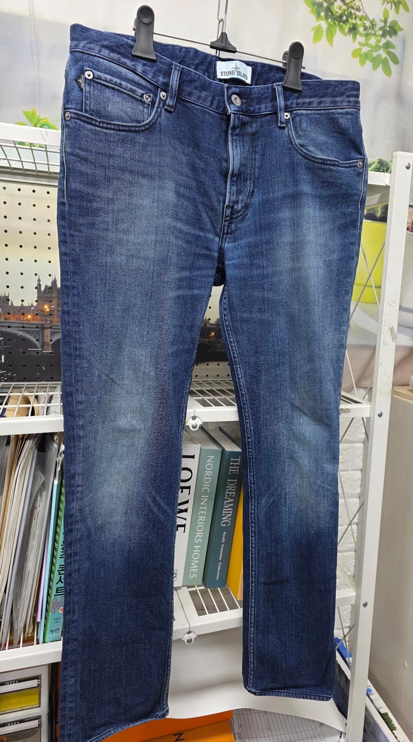 스톤아일랜드 남성청바지 34 워싱진 진청 데님 스키니핏 MM30 상품이미지2