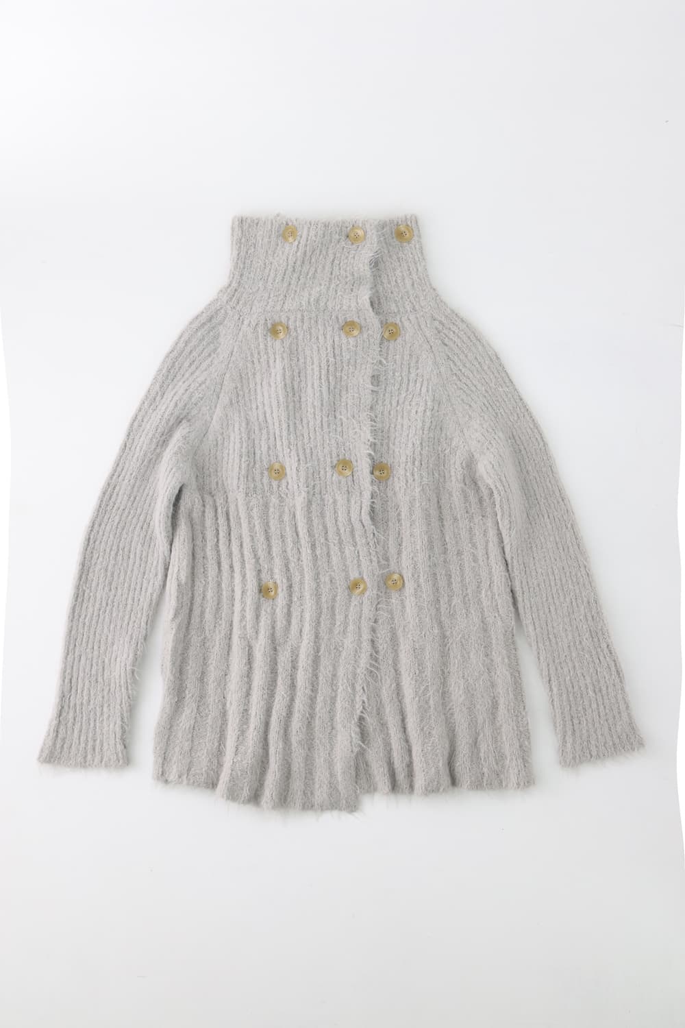 Buttoned Knit Cardigan (Light Grey) M 상품이미지3