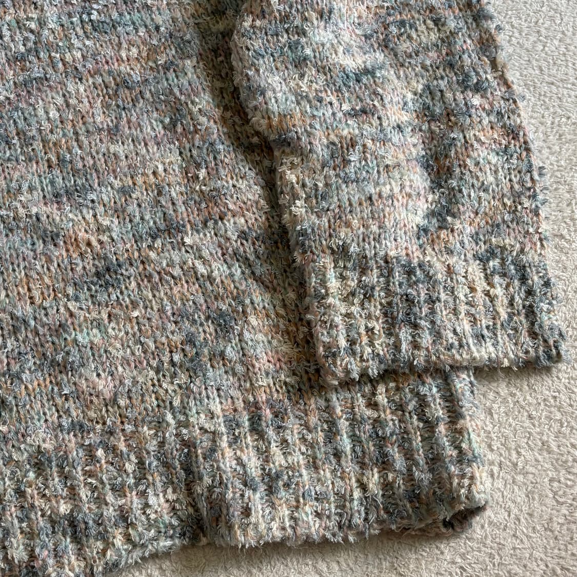 일본빈티지 putielal 하구미 사와코깔 파스텔톤 니트 상품이미지3