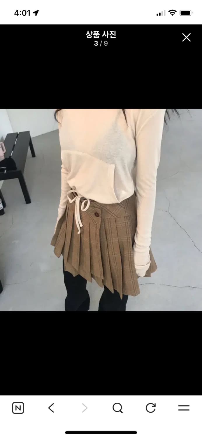 체크 레이어드 스커트 상품이미지4