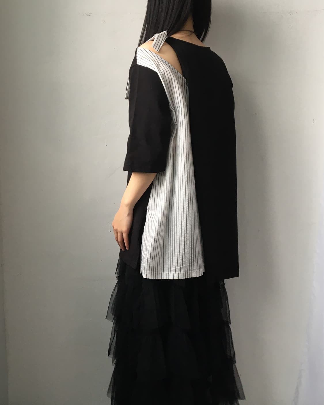 Ribbon cut off wrap point top 상품이미지9