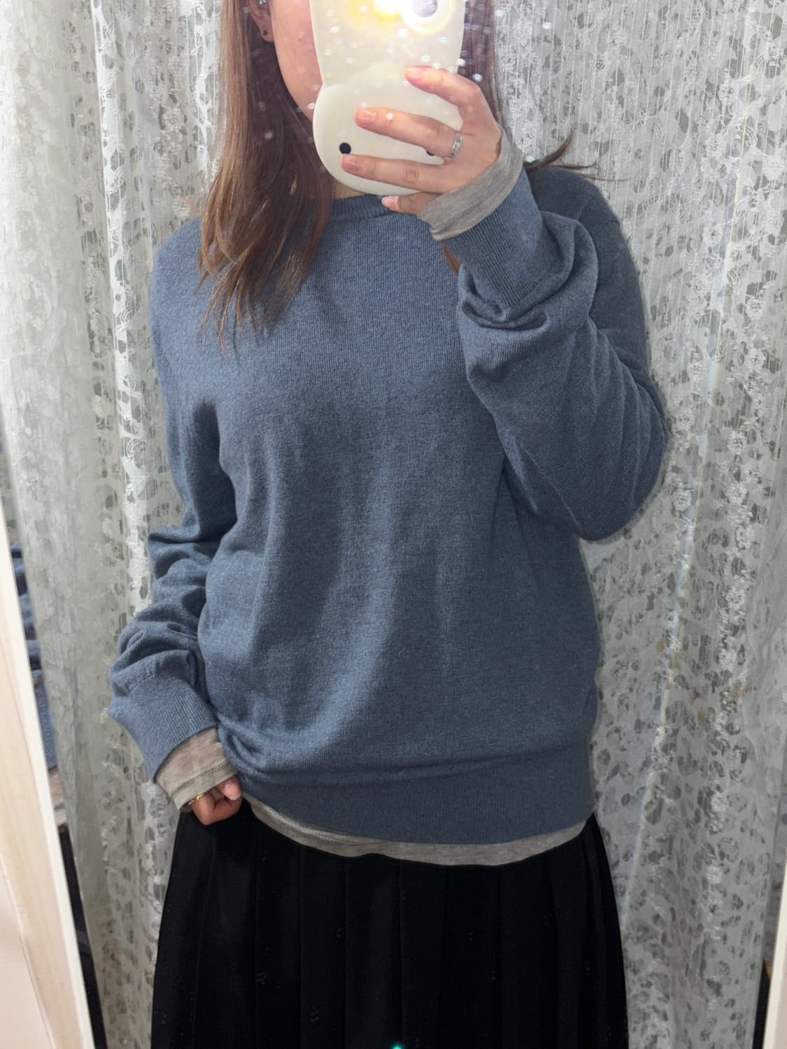 블루 니트 상품이미지5