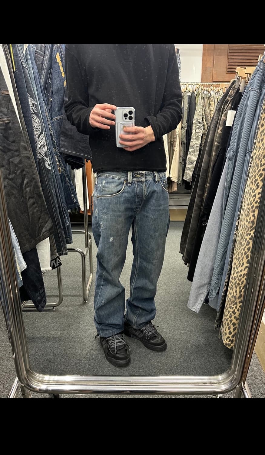 디젤 빈티지 워싱 자수 데님팬츠  상품이미지2