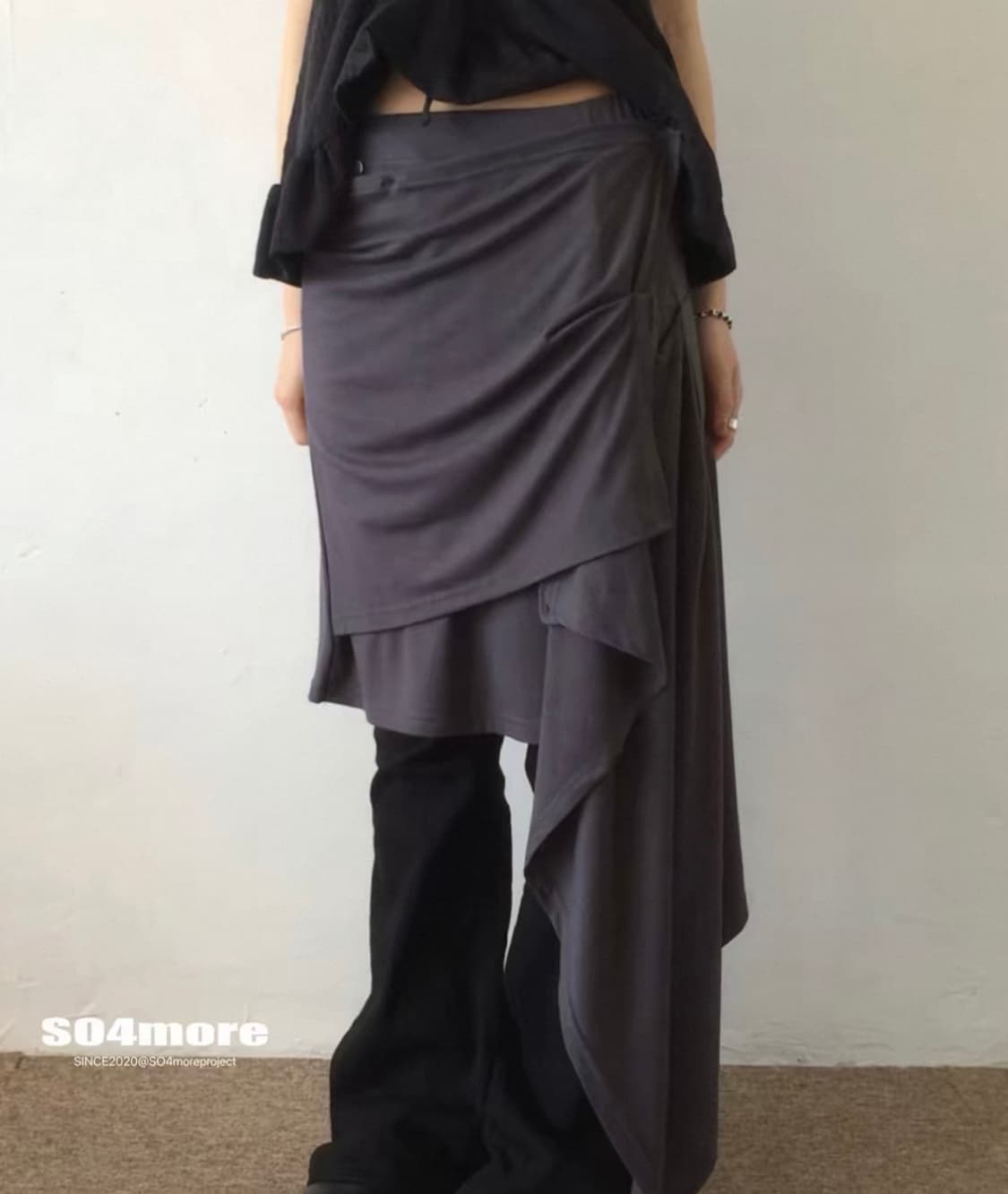 레이어드 랩스커트 상품이미지2