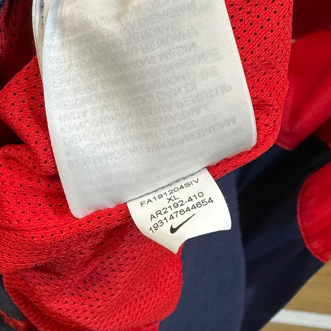 나이키 바람막이 자켓 레드/네이비 XL 상품이미지6