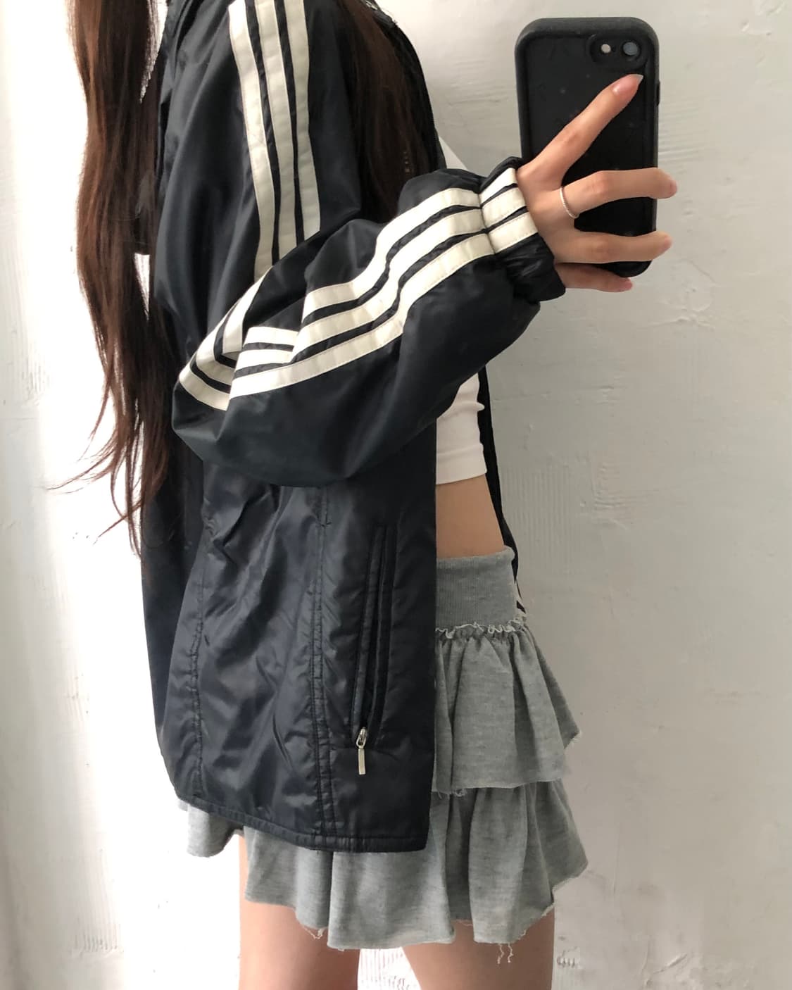 Adidas 아디다스 80’s 파이어버드 와펜 후디드 유광 바람막이 자켓 상품이미지1