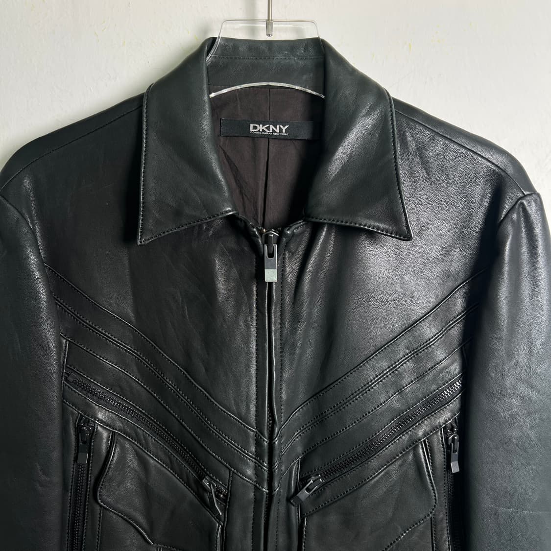 DKNY 택티컬 멀티포켓 양가죽 자켓 S 상품이미지4