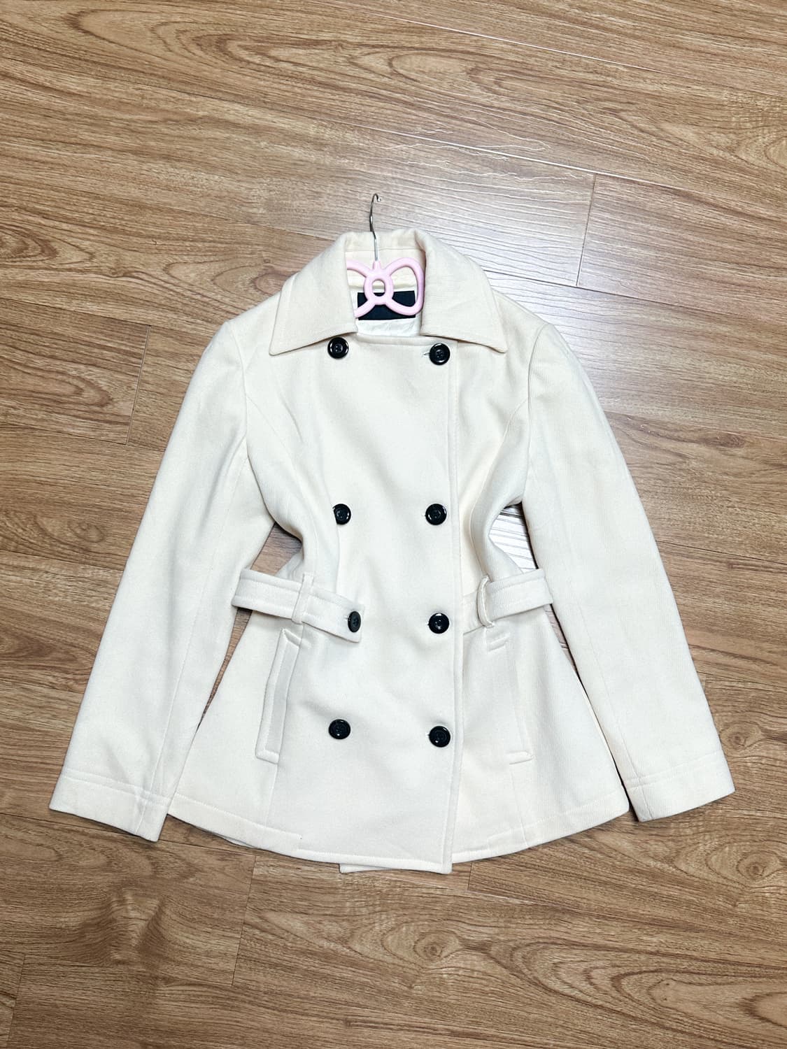 빈티지 더블 버튼 코트 오네갸루 로걀 라떼 이시하라사토미 모리걸 긱시크 상품이미지1