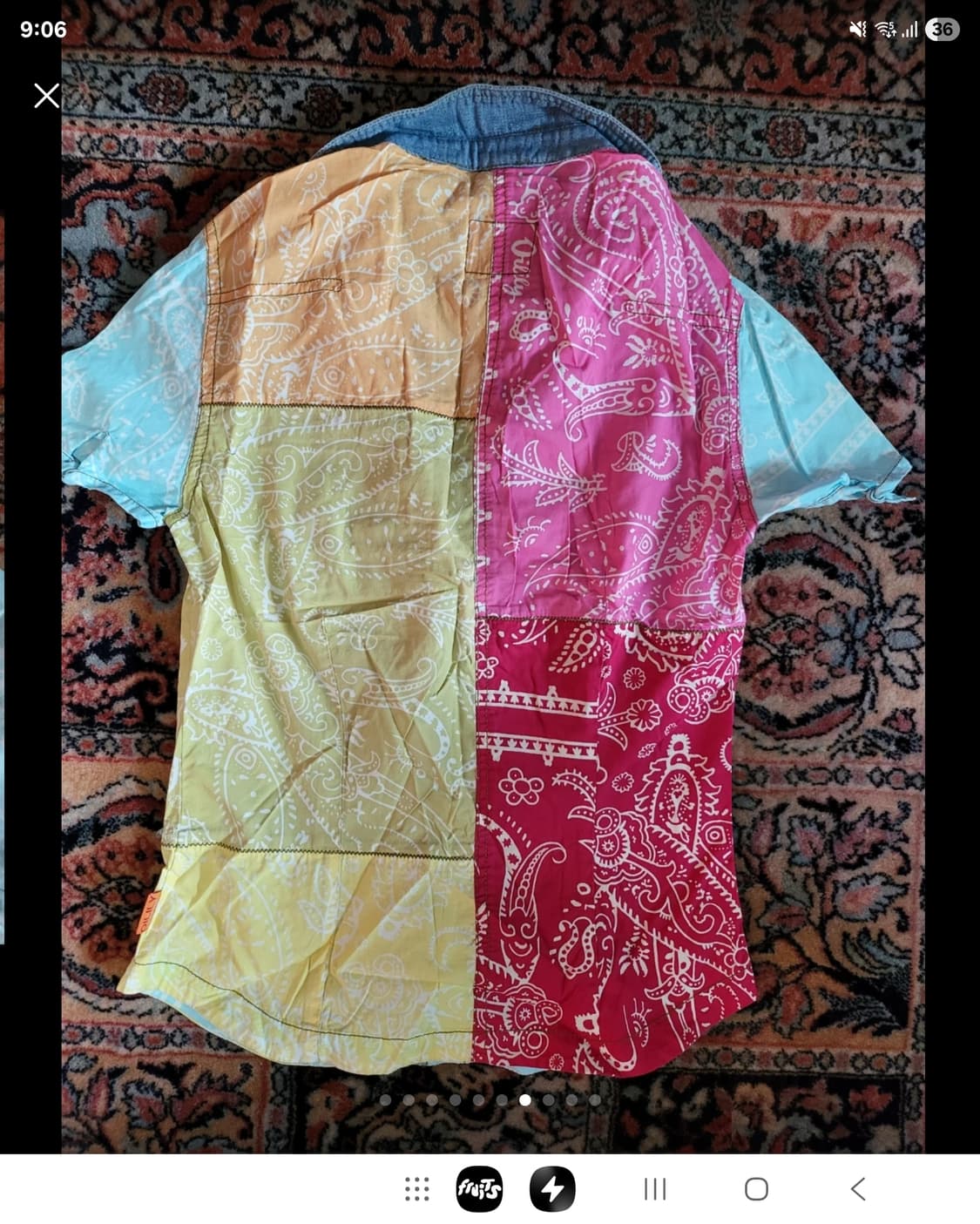 오일릴리  패치워크 스팽글 셔츠 상품이미지6