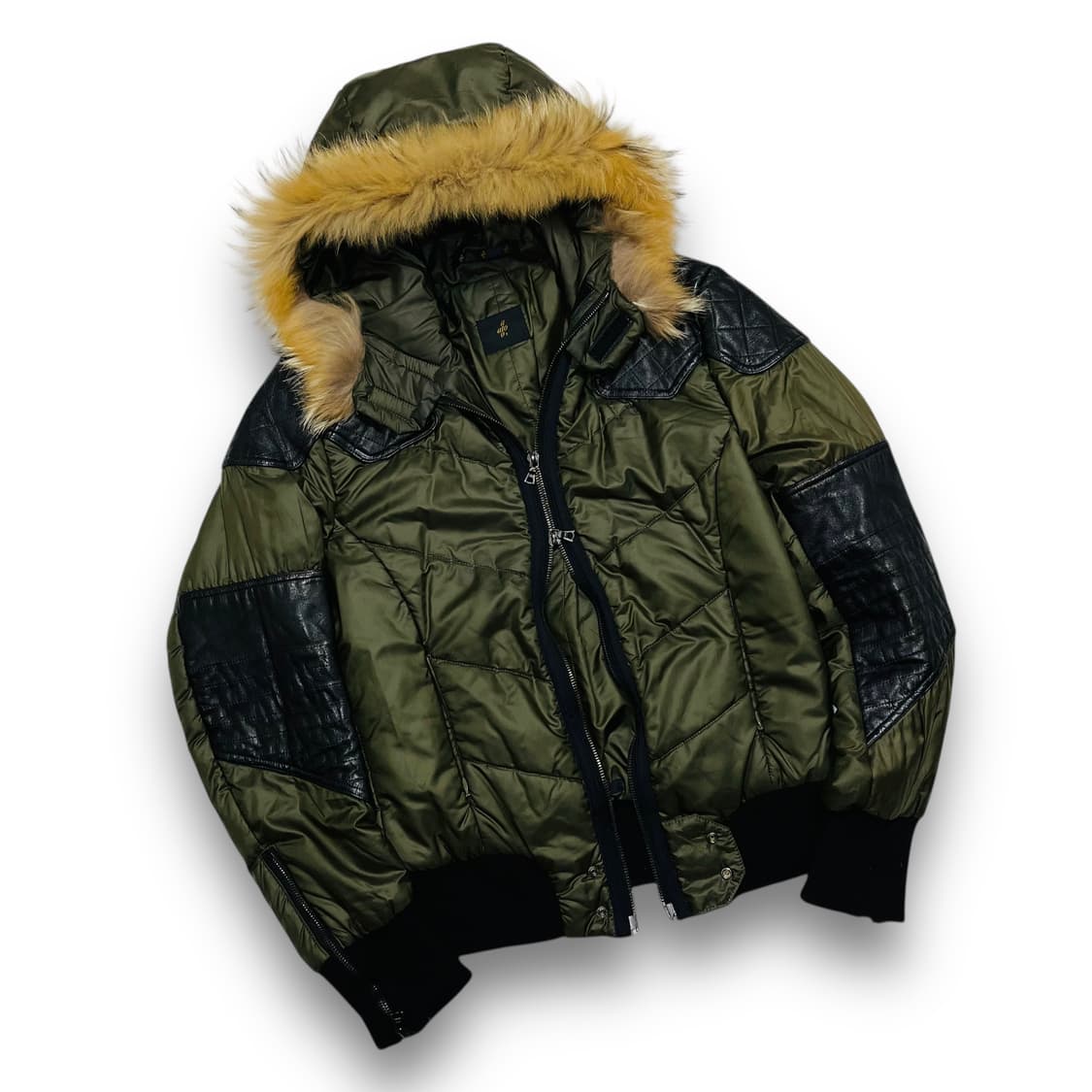 ata Archive y2k 투웨이 레더 디테일 패딩 자켓 상품이미지4