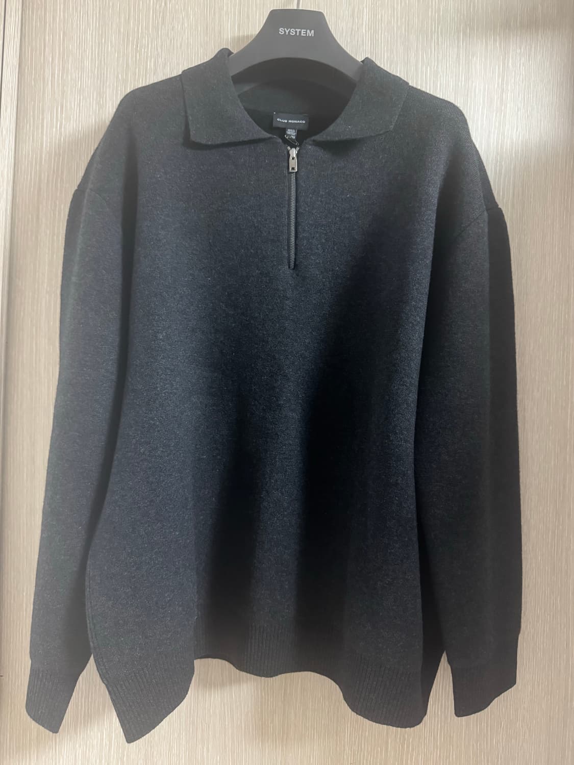 [새상품] 클럽모나코 코지 하프 집 폴로 니트 스웨터 L 상품이미지3