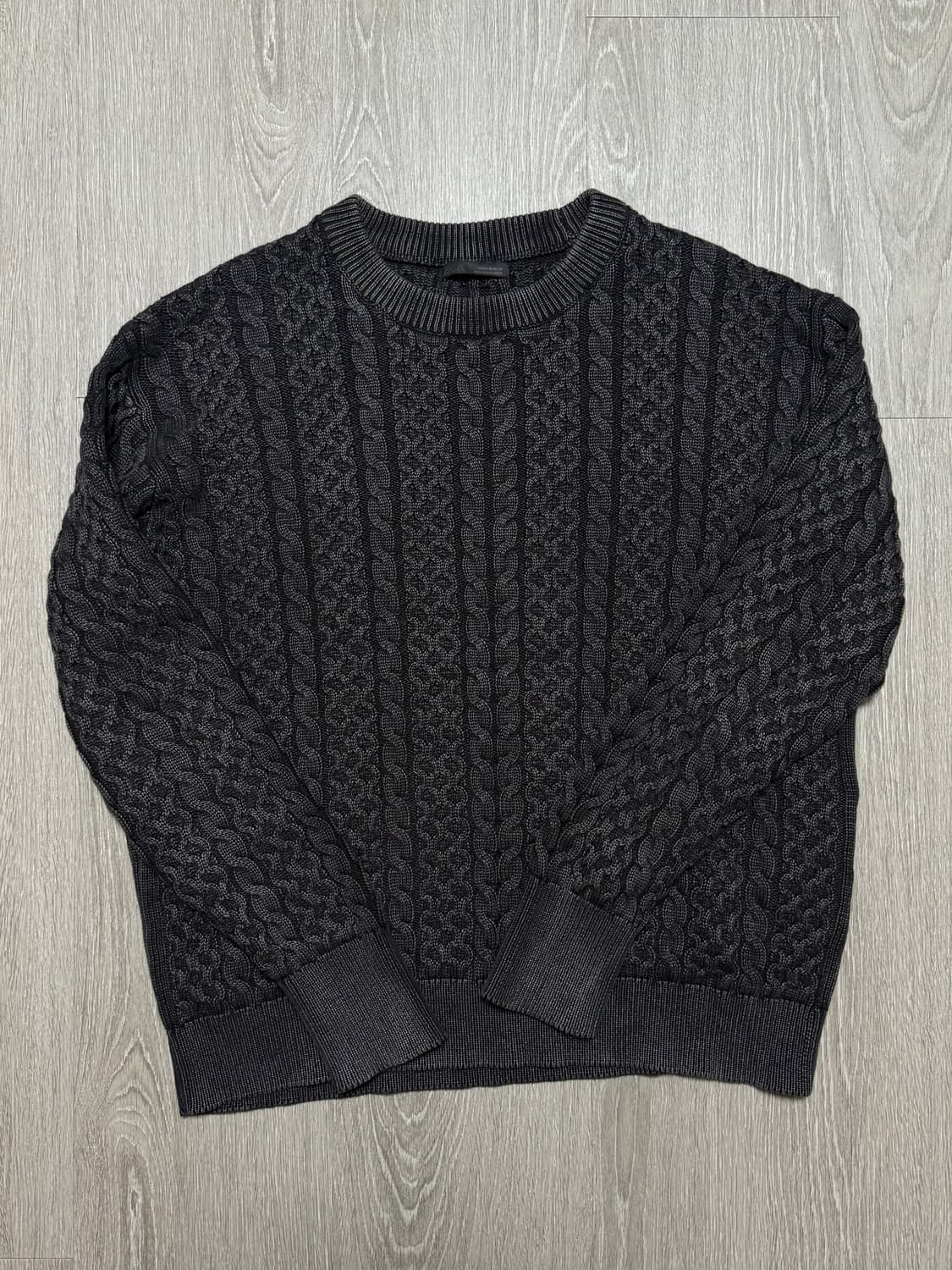 자라 워싱 케이블 니트 M 상품이미지1