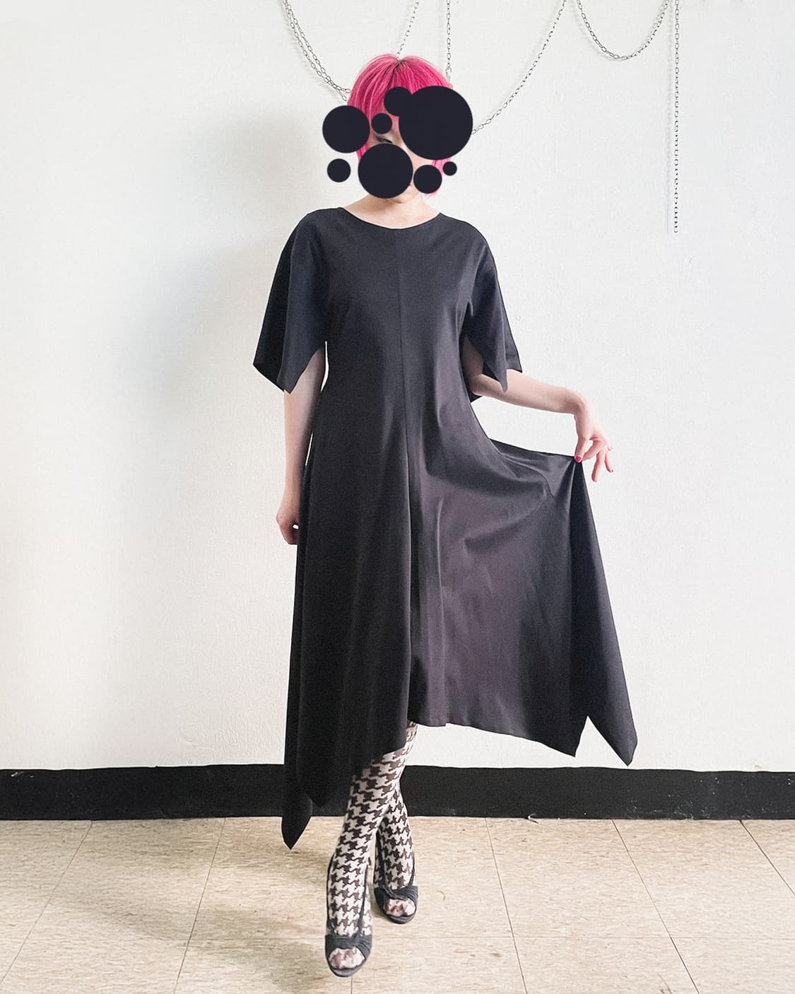 barbara alan asymmetric 드레이프 원피스 상품이미지2