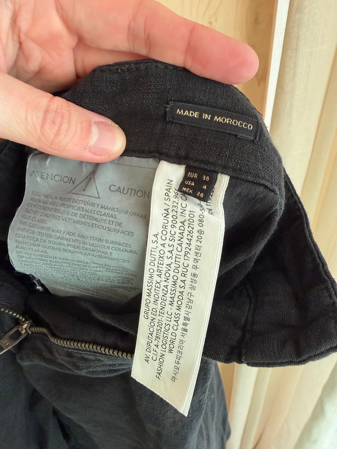 Massimo Dutti 린넨 반바지 검정 사이즈 36 상품이미지2