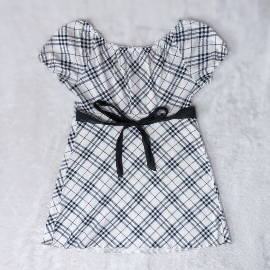 Burberry 블루라벨 노바체크 리본 블라우스 ≽^•⩊•^≼ 상품이미지4