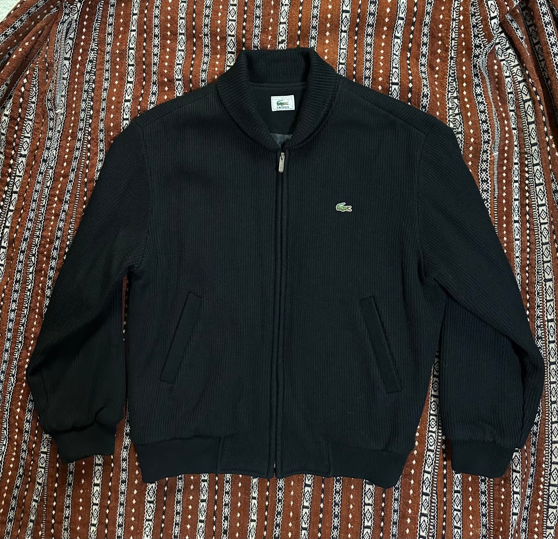 라코스테 블랙 니트 집업 가디건 상품이미지1