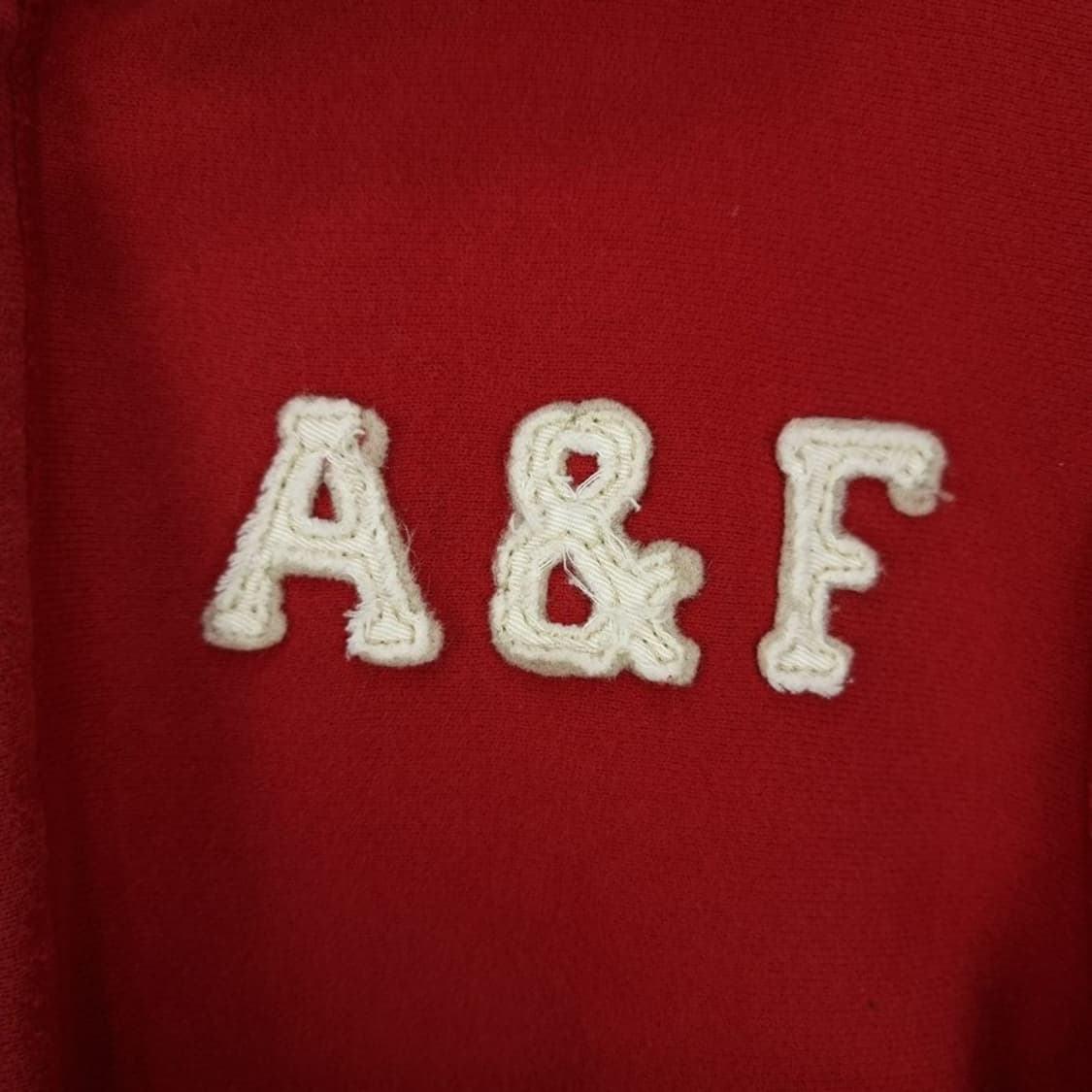 [아베크롬비] Y2K 로고 패치 빈티지 후드 집업 레드 M19205 상품이미지6