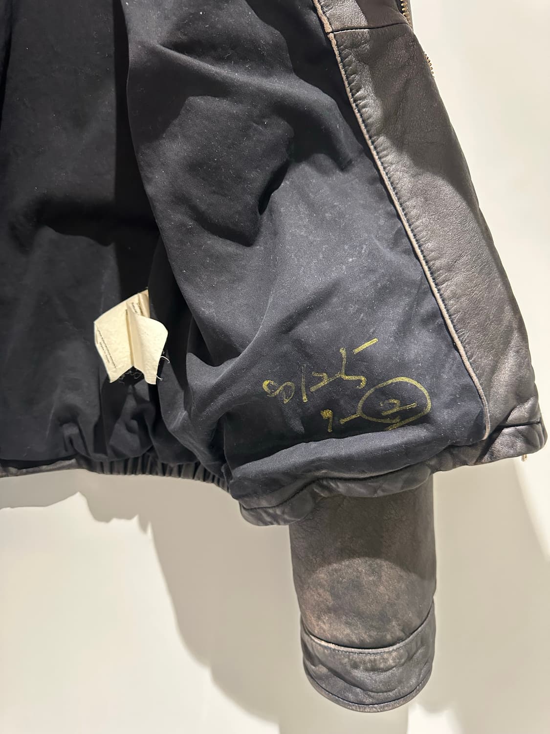 오토매틱포더피플 파이핑 레더 자켓 블랙 상품이미지5