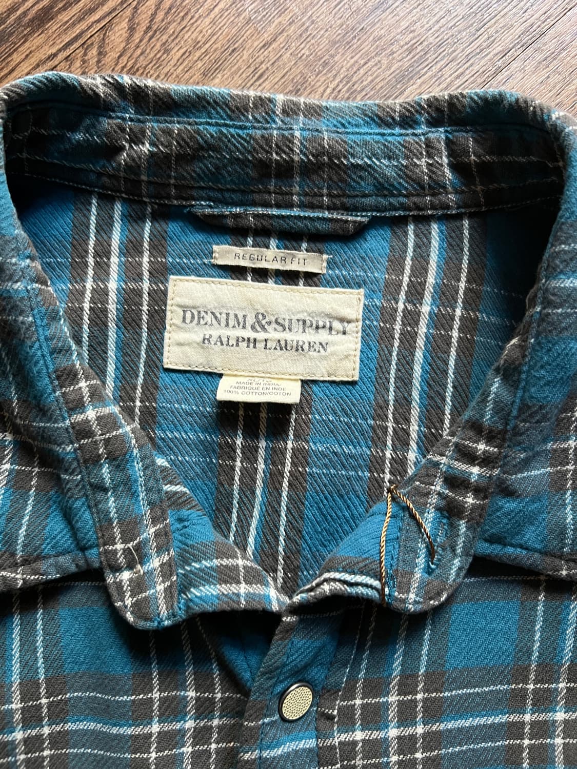 [XL]폴로 데님앤서플라이 마드라스 체크 버튼다운 웨스턴 셔츠 상품이미지2