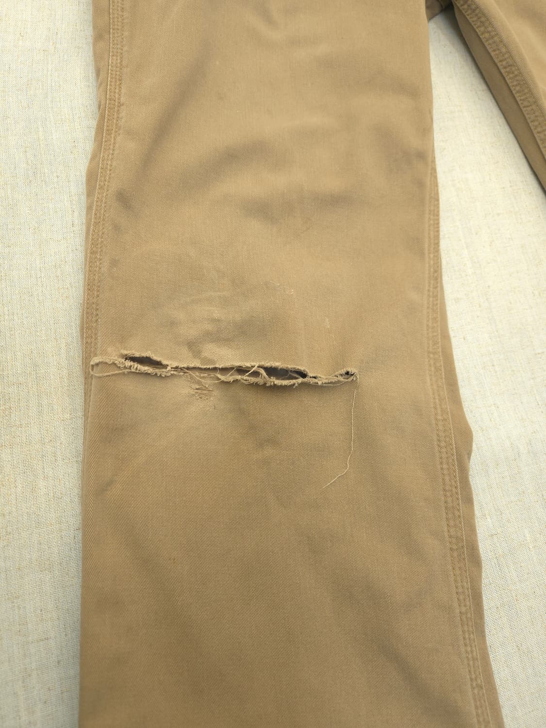 칼하트 카키색 데미지 워크 팬츠 상품이미지4