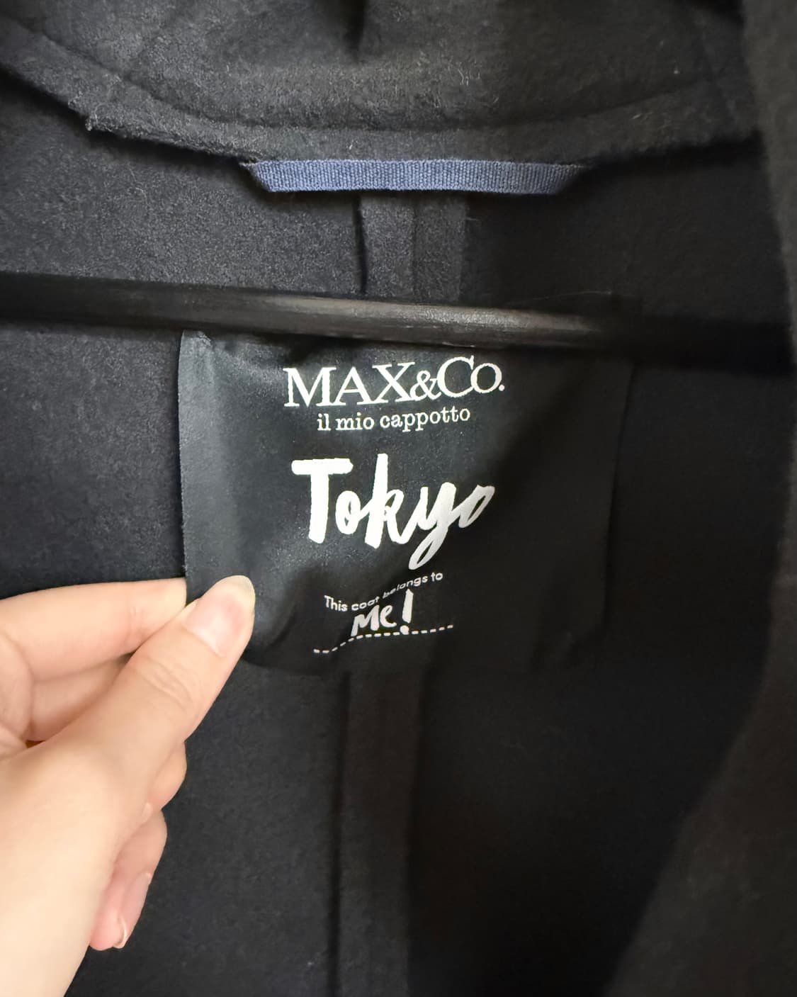 막스앤코 블랙 코쿤 펀넬넥 오버사이즈 코트 상품이미지7