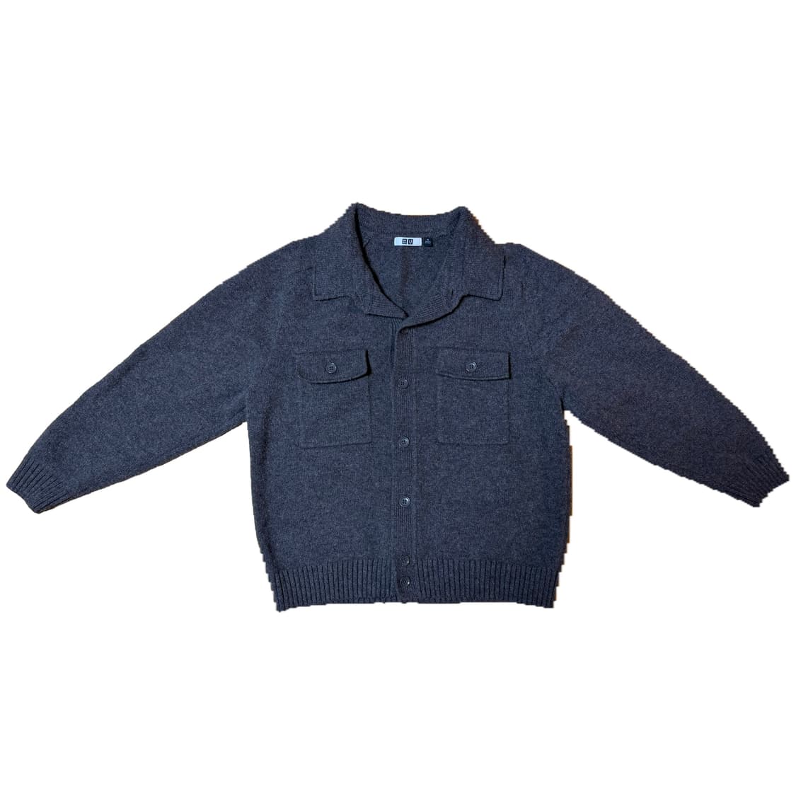 유니클로 U라인 브라운 차콜색 가디건 XL 상품이미지1