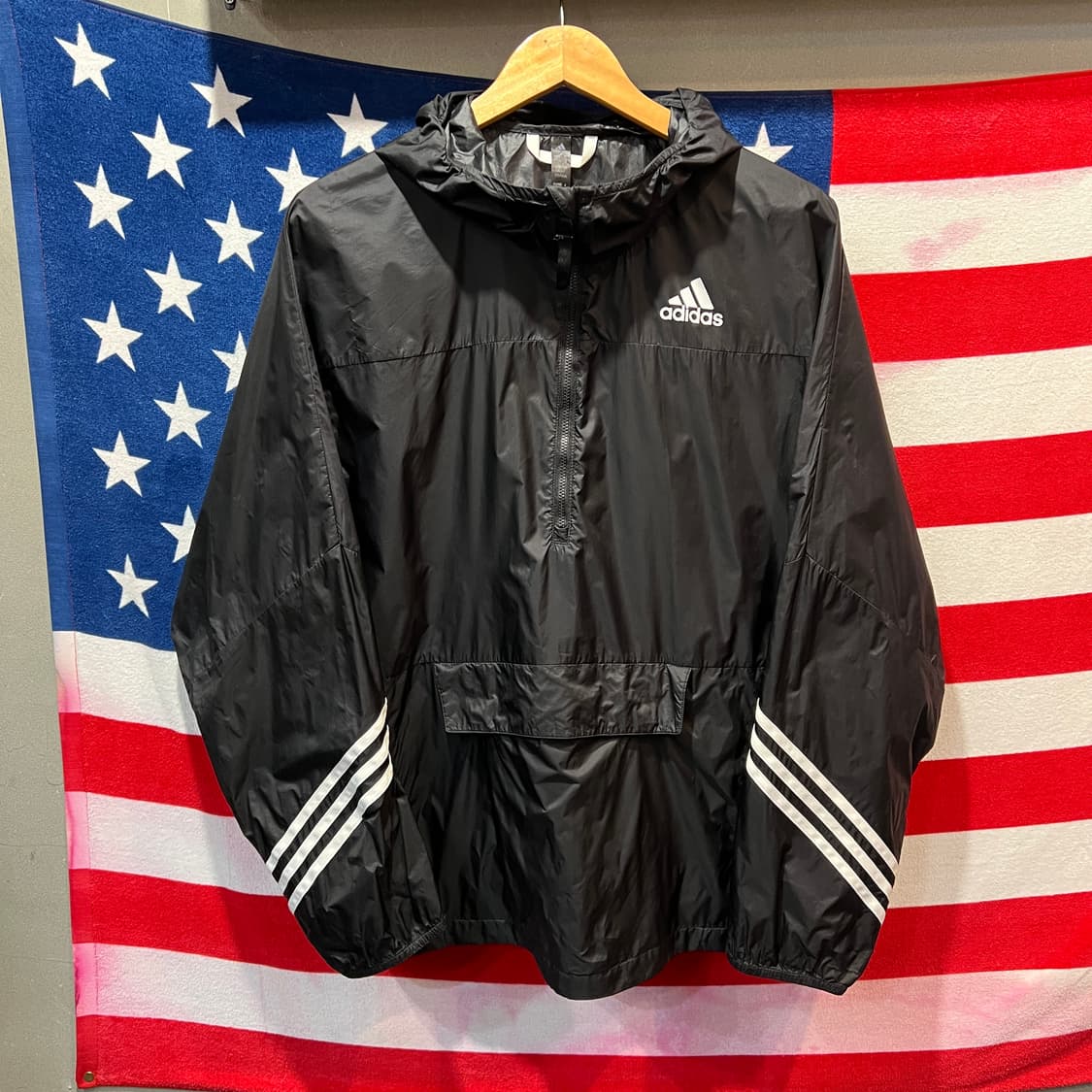 아디다스 검정 후드 바람막이 상품이미지1