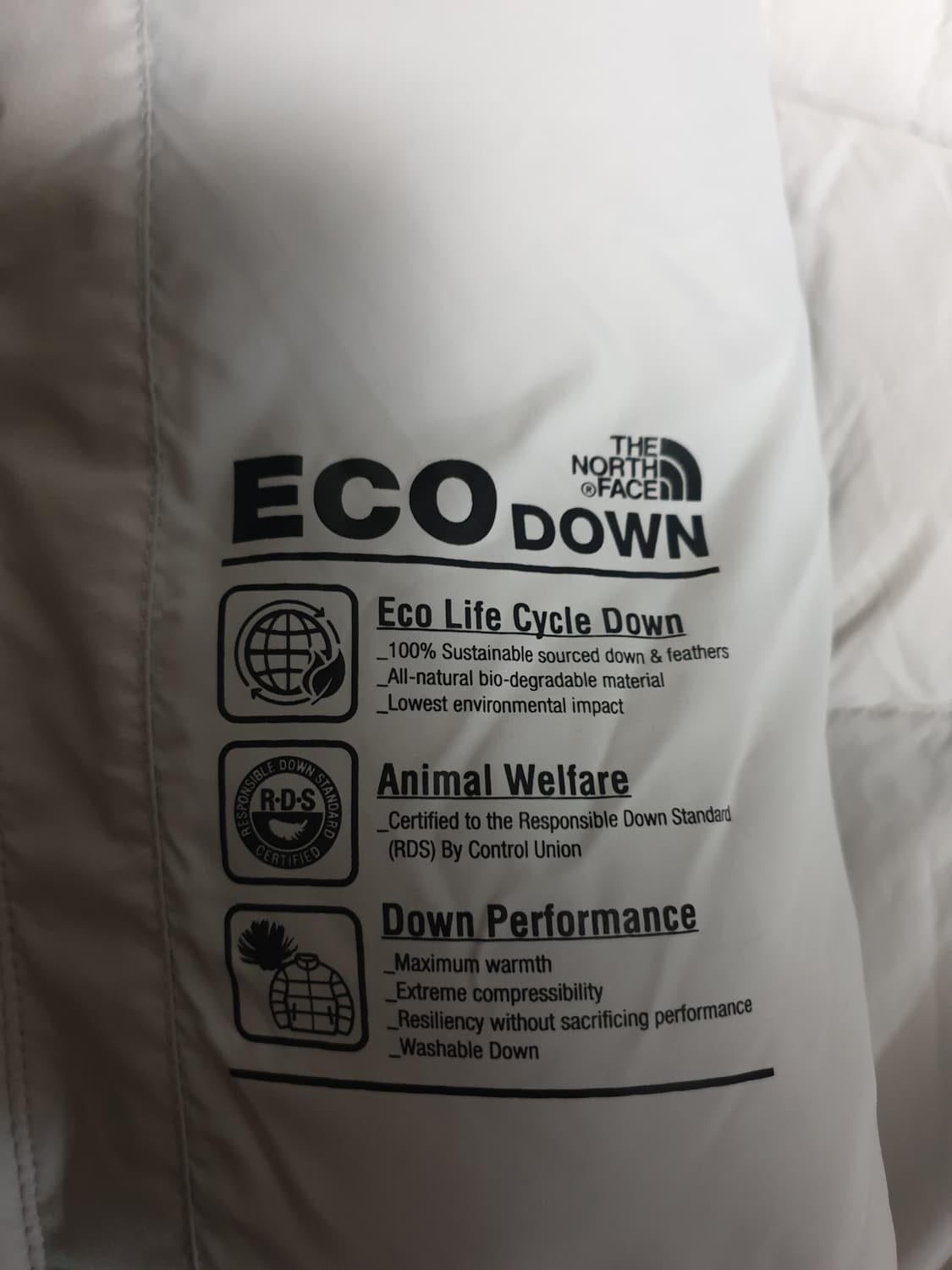 노스페이스 화이트라벨 프리무브 RDS 구스다운 패딩 (L) 상품이미지6