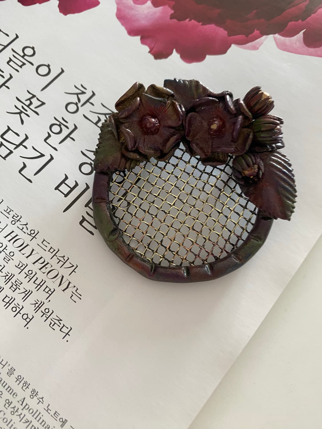 빈티지 플라워 메칼 브로치 상품이미지2