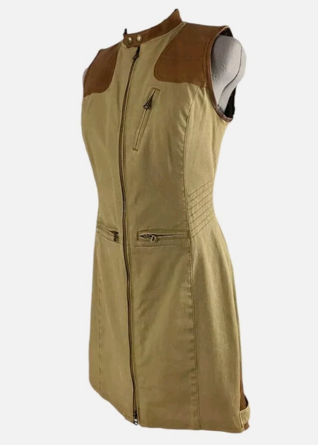 랄프 로렌 사냥 소가죽 배색 원피스 상품이미지3