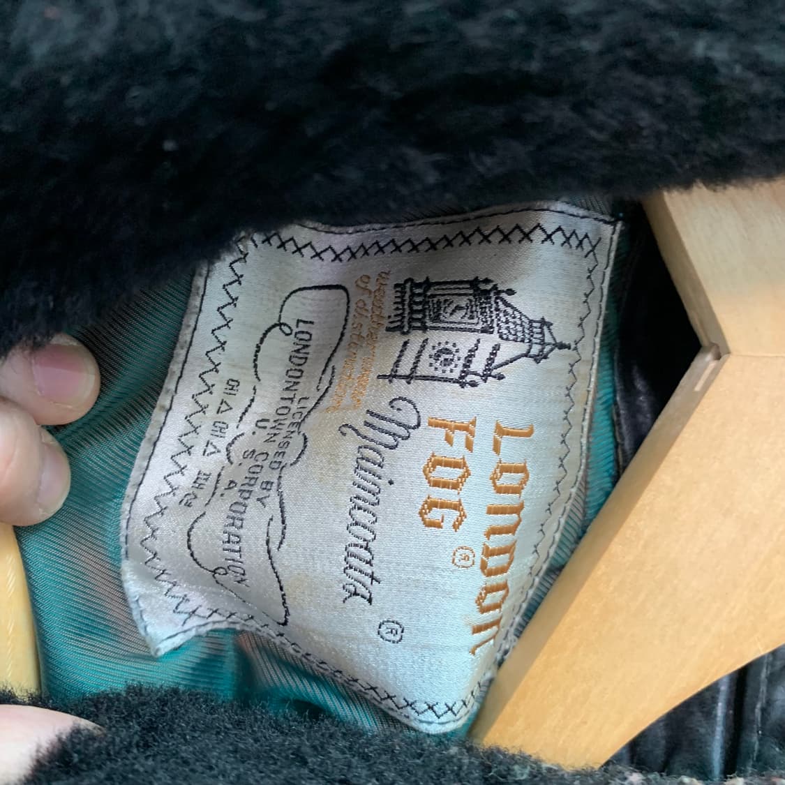 런던포그 빈티지 블랙 가죽 무스탕 자켓 에코 비건레더 남녀공용 상품이미지7