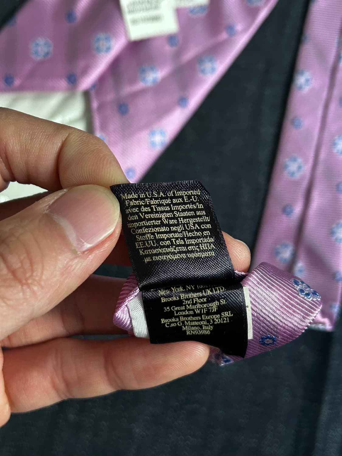 브룩스 브라더스 플라워 도트 패턴 타이 Made in USA 상품이미지6