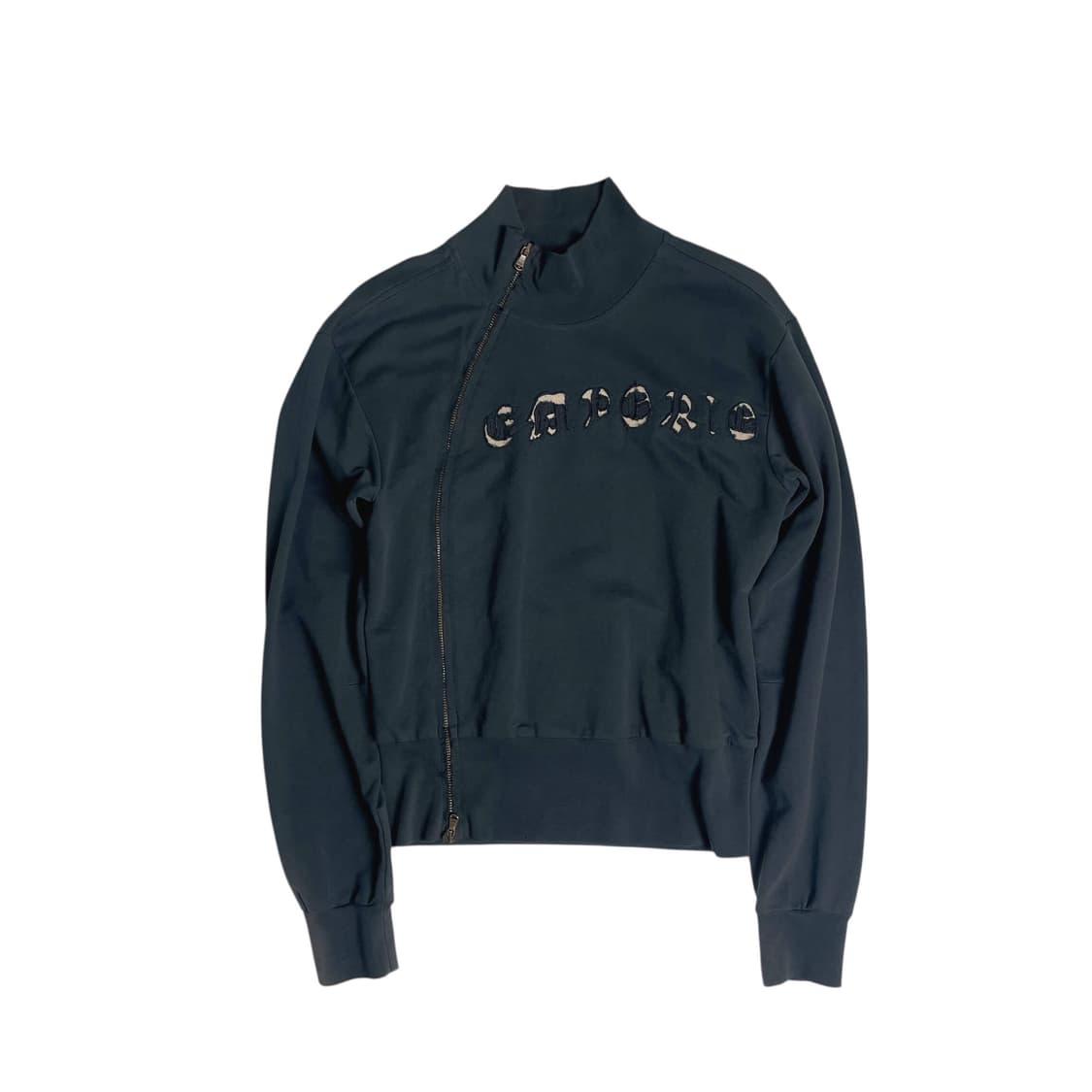 Emporio armani 코튼 져지 레터링 집업 자켓 상품이미지1