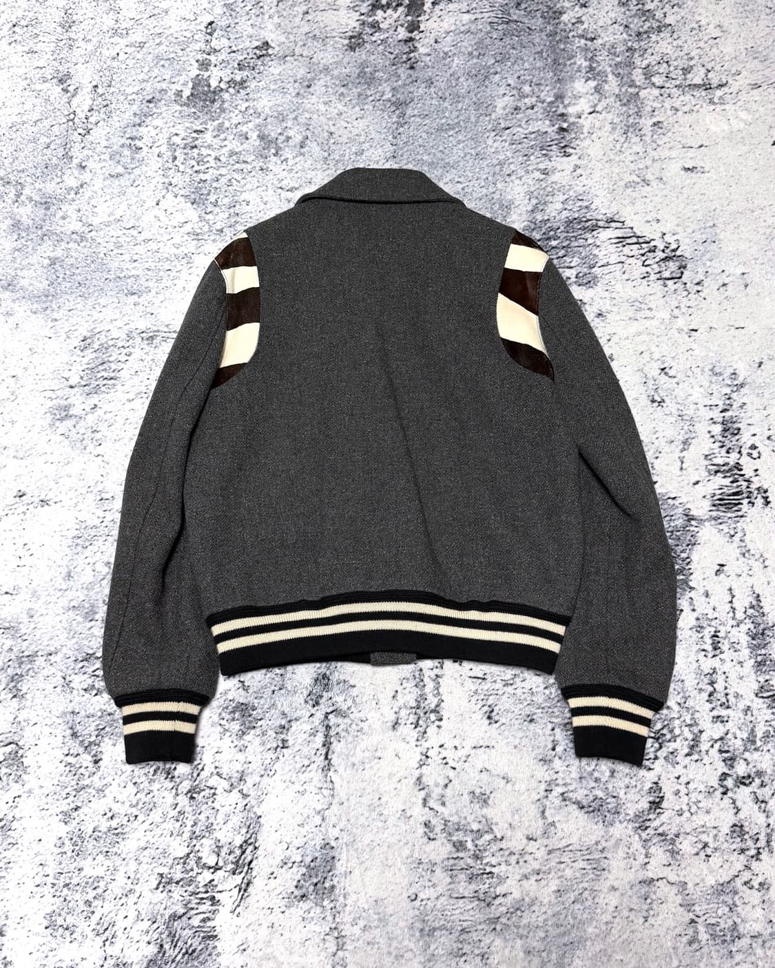 생로랑 14fw 지브라 테디 바시티 자켓 46 상품이미지2