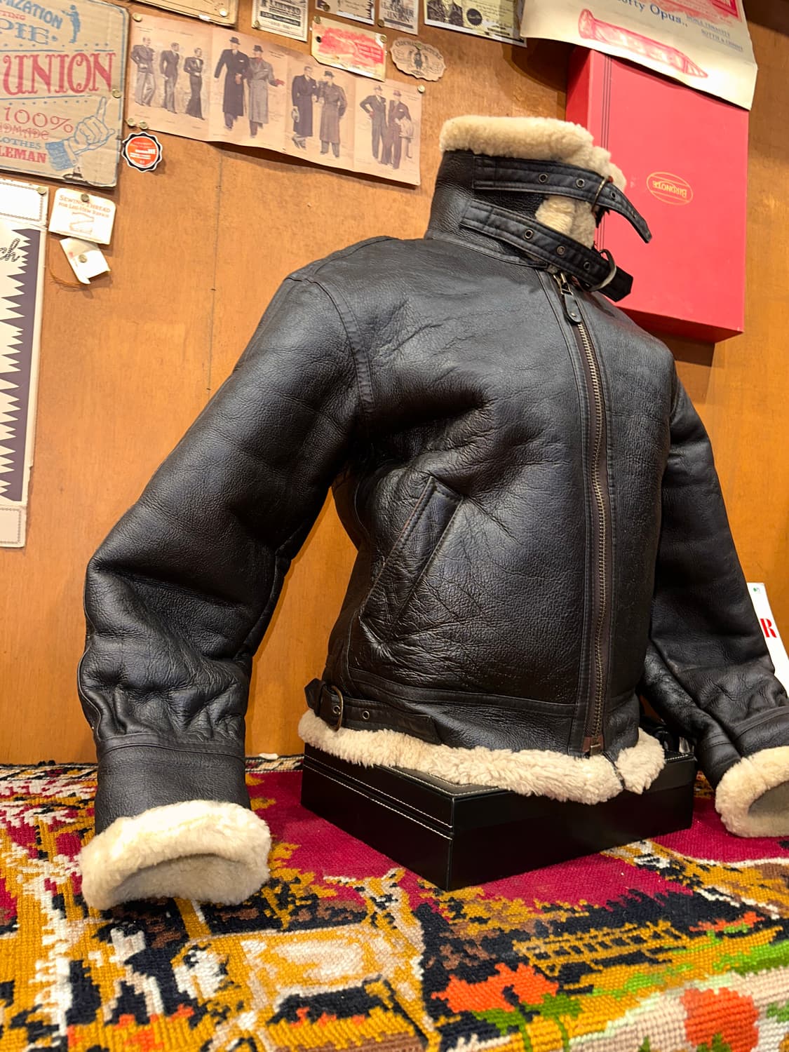 ( L ) B3무스탕 워크웨어 아메카지 레더자켓 무스탕 밀리터리 상품이미지2