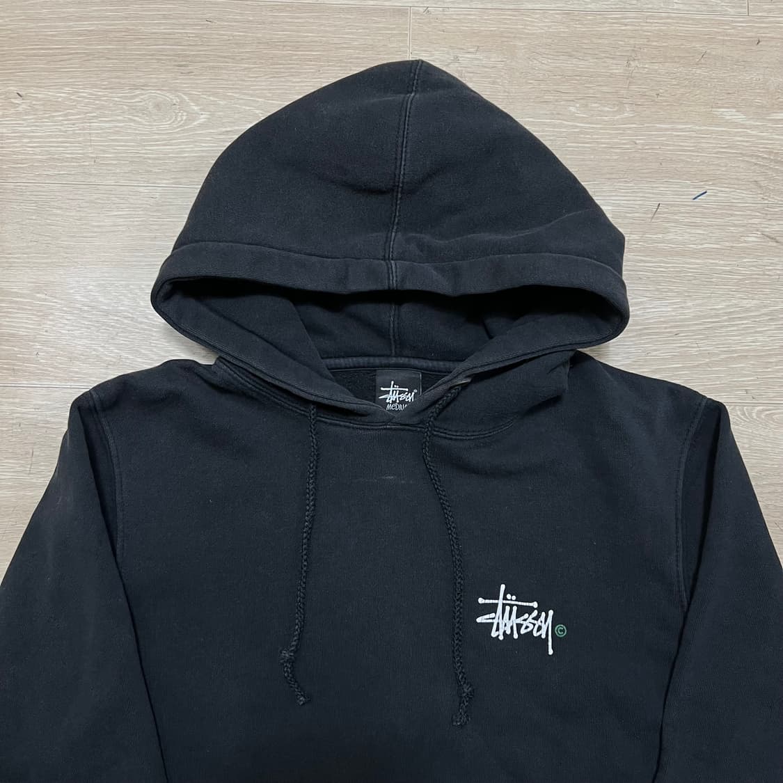 스투시 빅스탁 로고 기모후드티 [블랙] M/95  상품이미지2