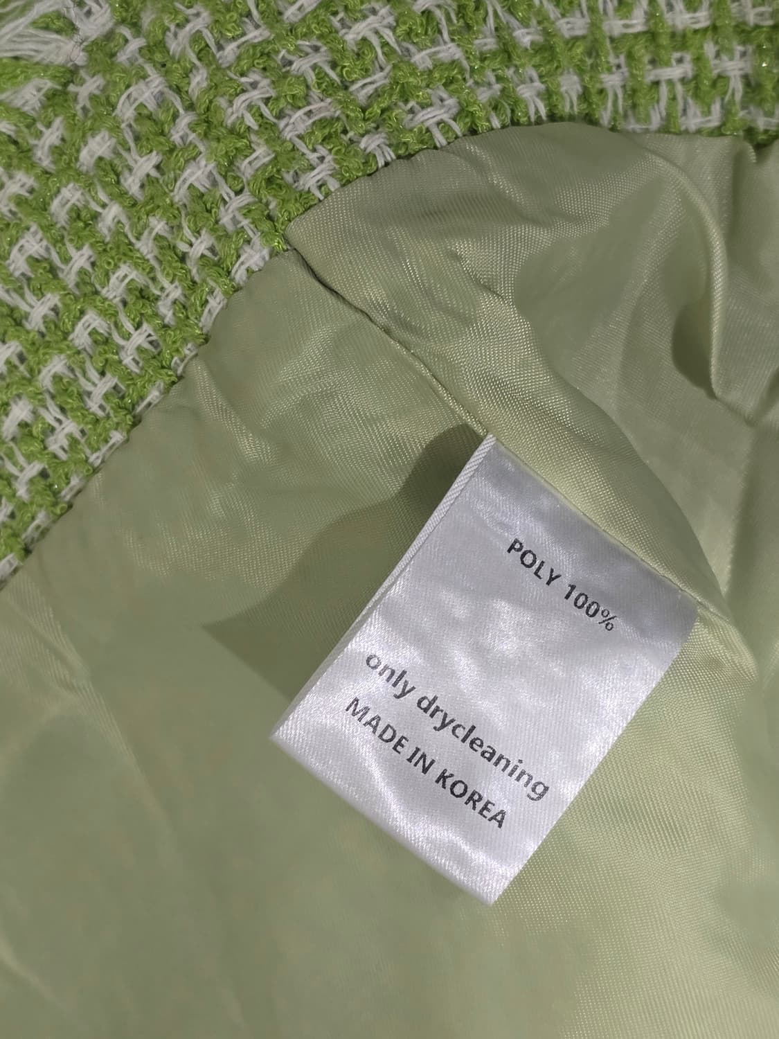 트위드 크롭 자켓 그린 상품이미지6