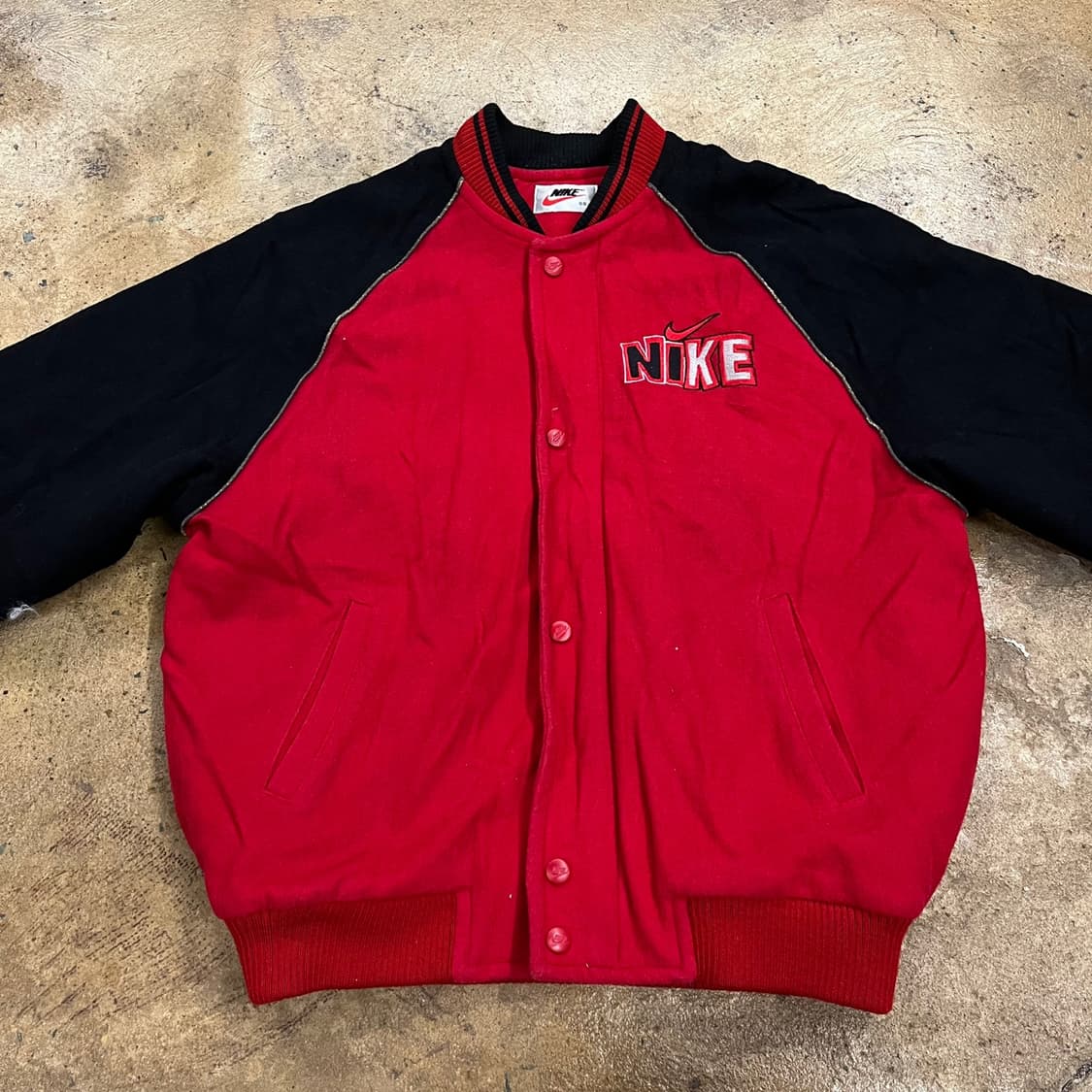 [정품/88] 나이키 올드스쿨 빅로고 바시티 자켓 b16 상품이미지3