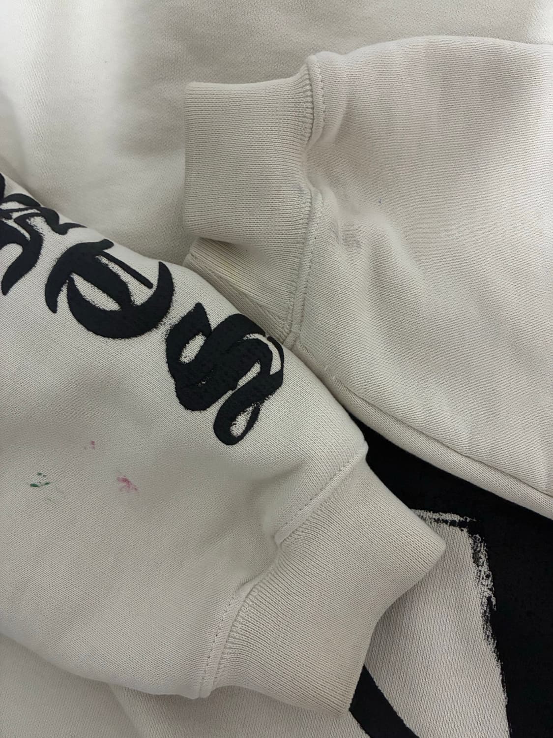 [XS] 베트멍 아나키 로고 후드 티셔츠 아이보리 상품이미지3