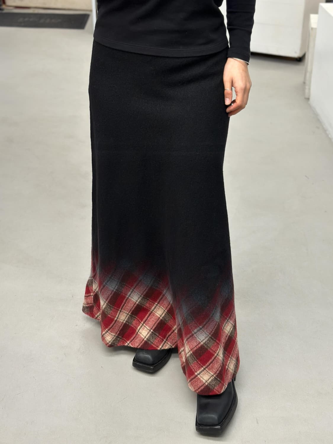 요지야마모토 IWISH 울 스커트 상품이미지2