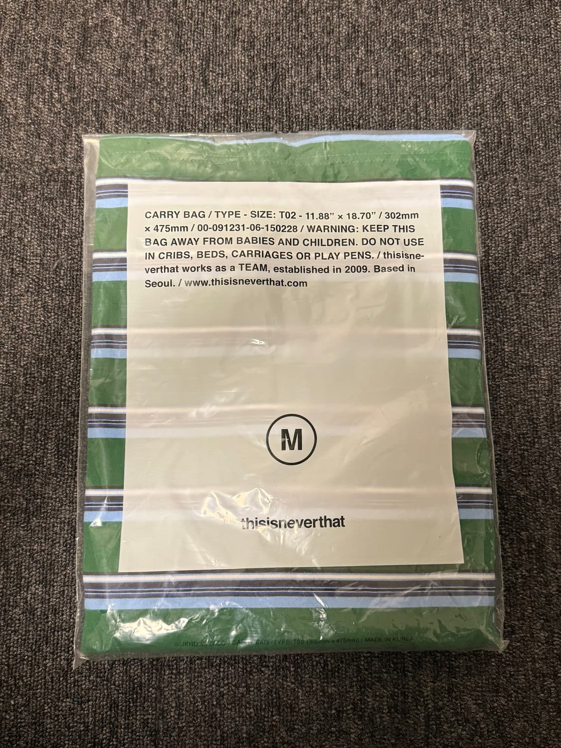 [M] 디스이즈네버댓 스트라이프 롱슬리브 그린 상품이미지6