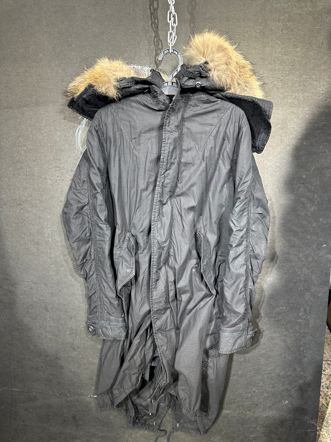 G.O.A 고아 가먼츠 피쉬테일 파카 개파카 빅후드 퍼 야상 자켓 L 상품이미지8