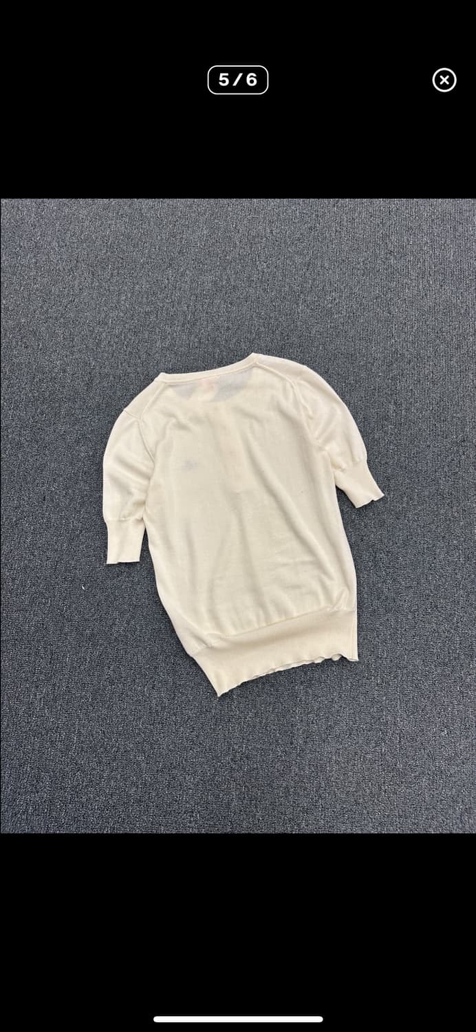 XS) 비비안웨스트우드 헨리넥 니트 반팔티 상품이미지6