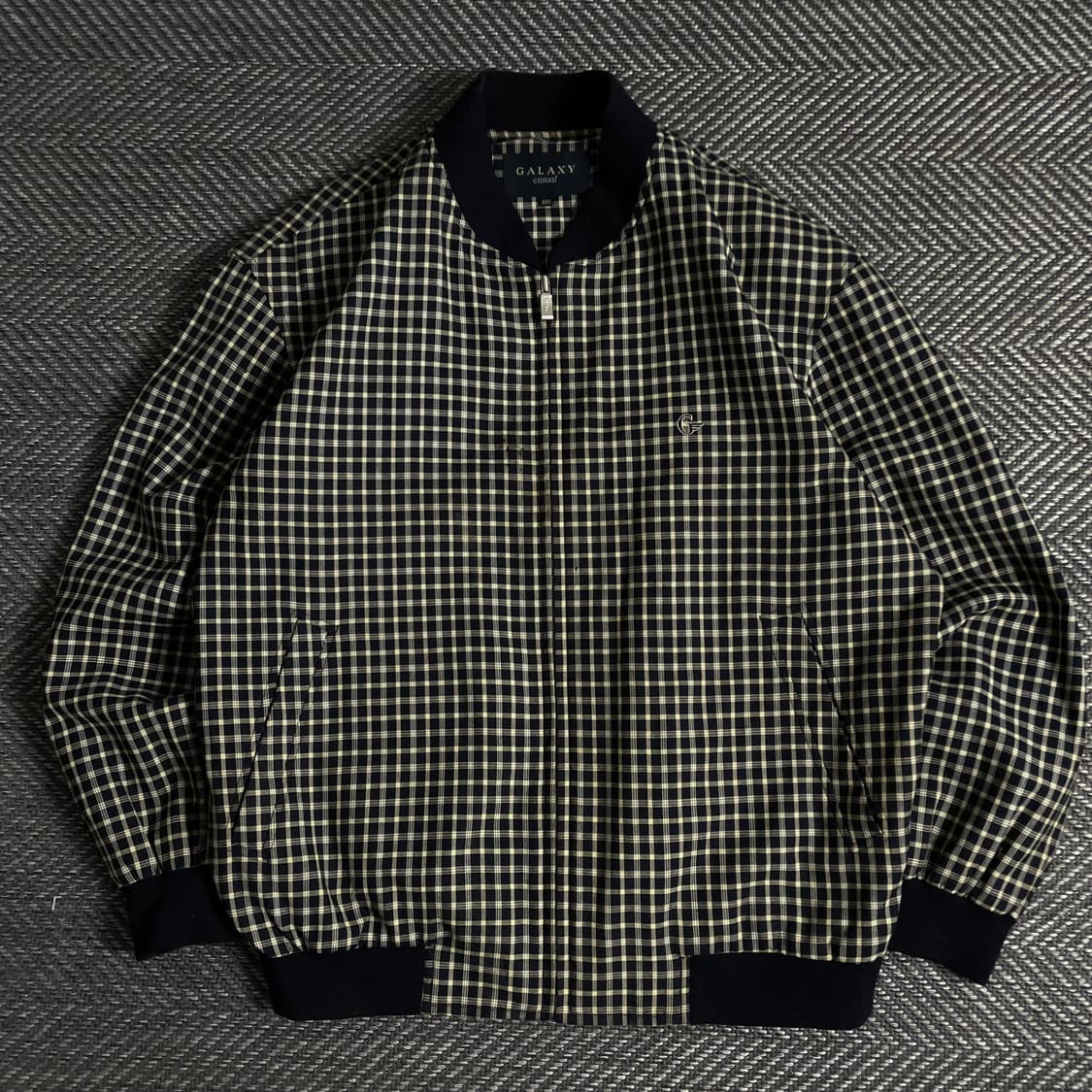 Galaxy 빈티지 체크 패턴 블루종 자켓y 3671 상품이미지2