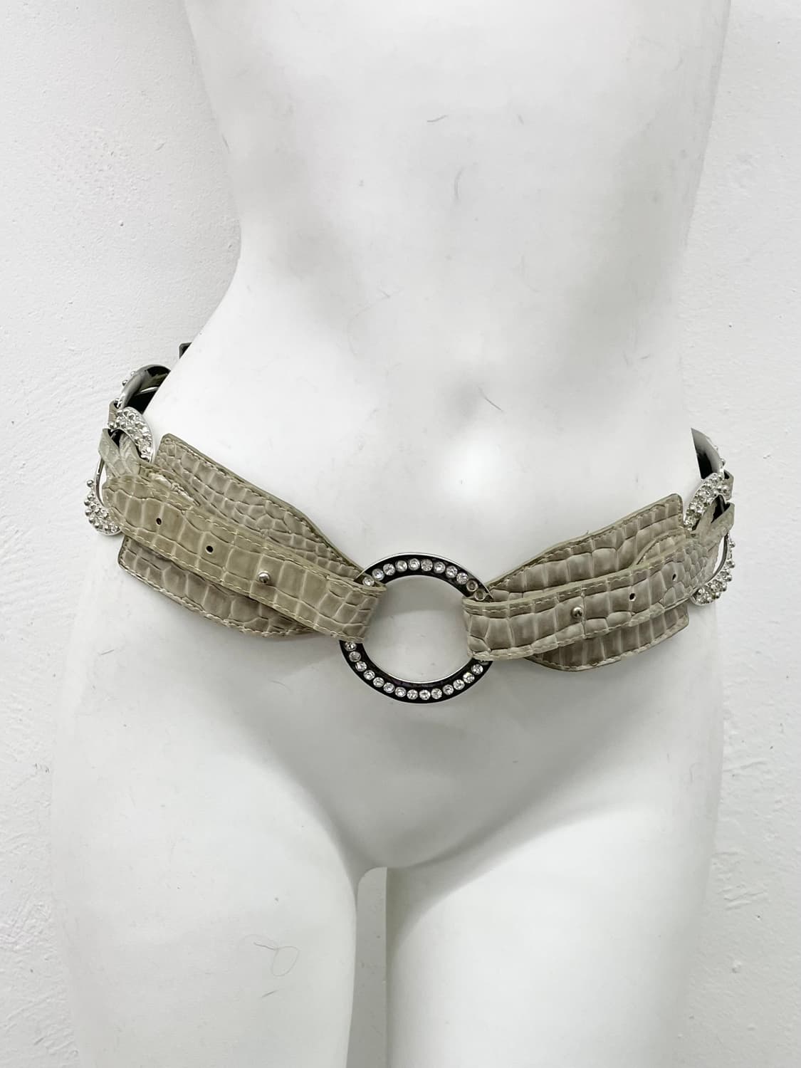 그런지 큐빅 와이드 벨트 상품이미지1