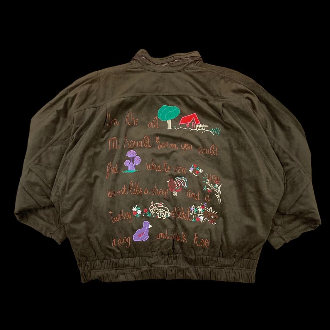 빈티지 브라운 스웨이드 블루종 자켓 상품이미지1