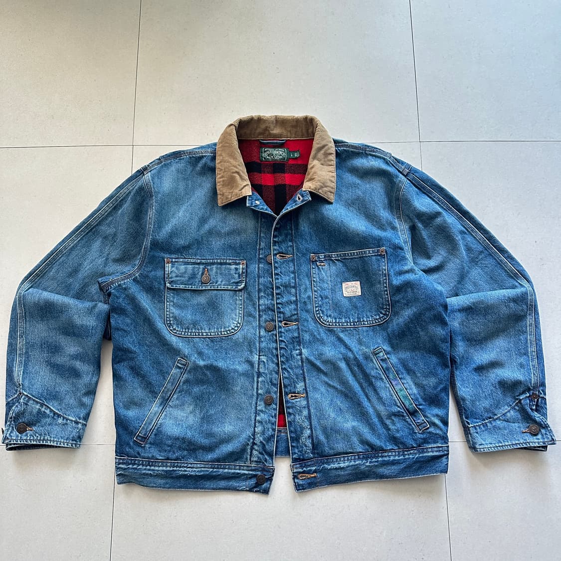 폴로 컨트리 데님 덩가리 트러커 플란넬 안감 QR인증 상품이미지2