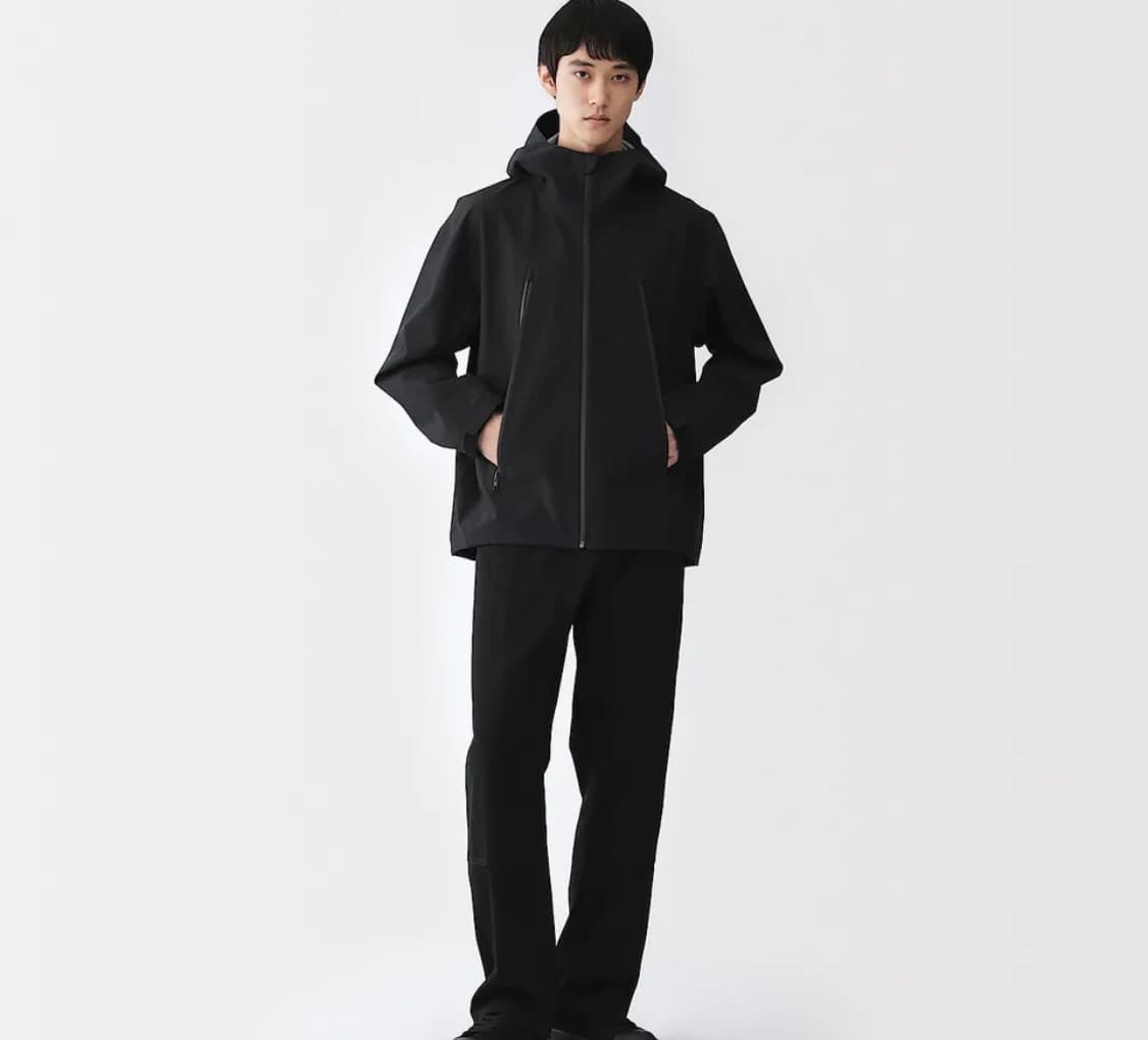 <새상품>SNS인기 무인양품 LABO 투습발수 코튼 나일론 후드 블루종 상품이미지3