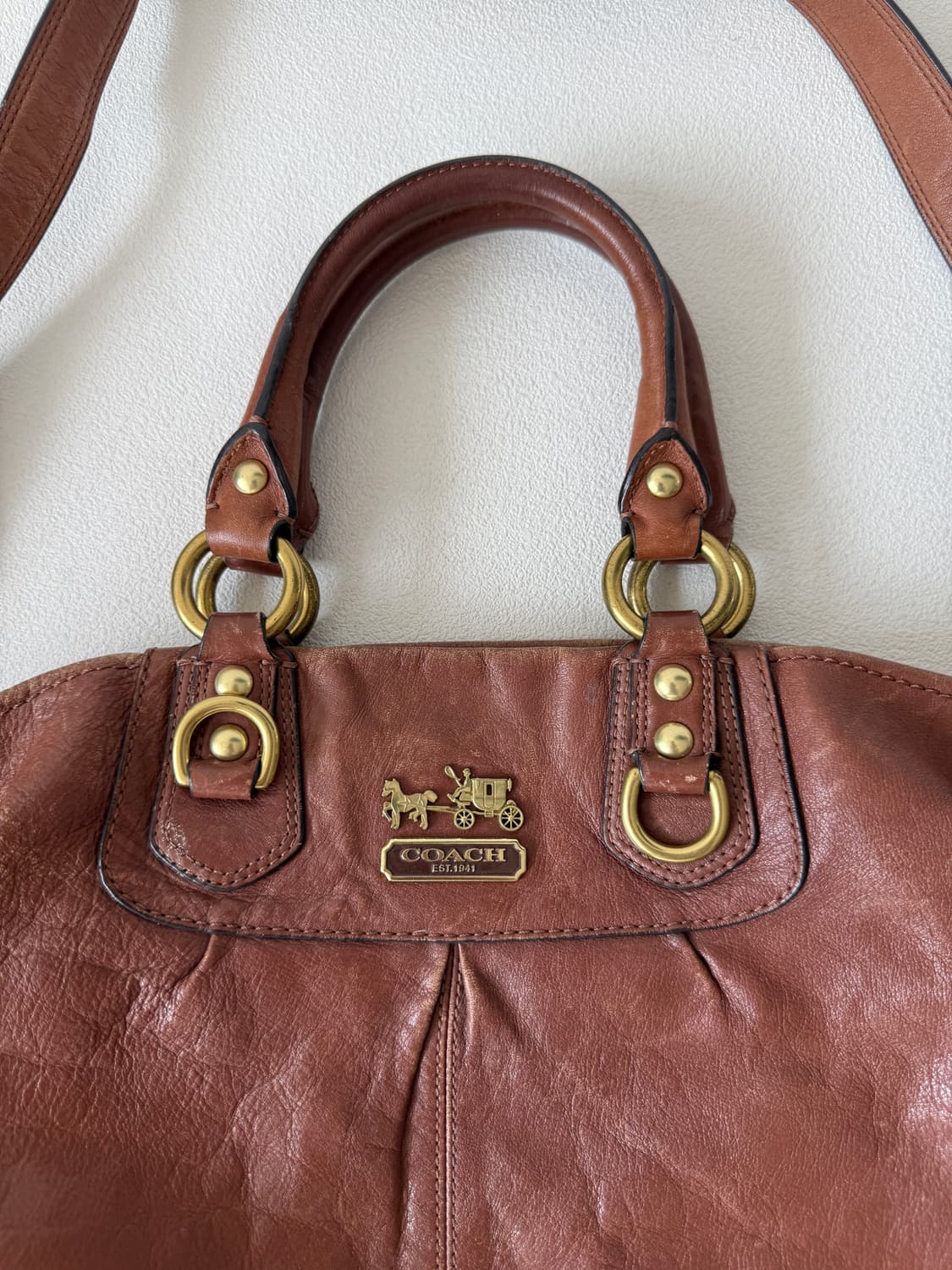 코치(COACH) 레더 토트백(숄더 가능, 사용감 확인) 상품이미지3